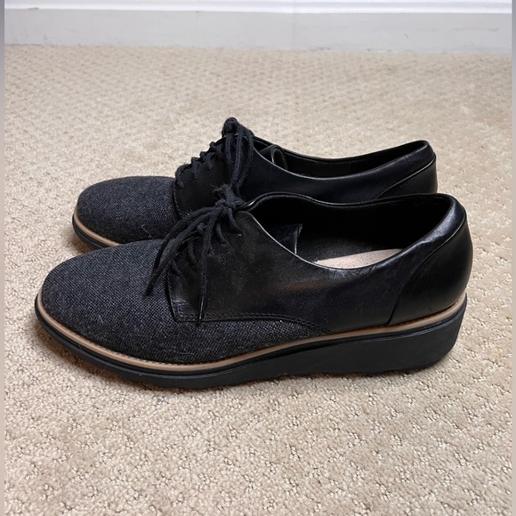 Clarks Ultimate Comfort Collection Oxfords in Gray/Black Size 9 - Picture 3 of 7